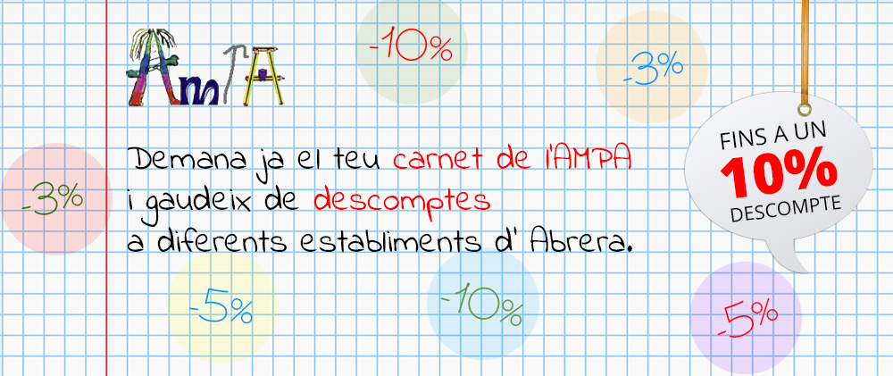 Descomptes amb el carnet de l’AMPA